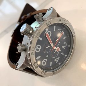 Nixon 51-30 Chono Leather with Custom Nixon USA Horween Leather Band